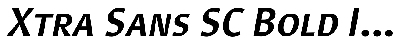 Xtra Sans SC Bold Italic